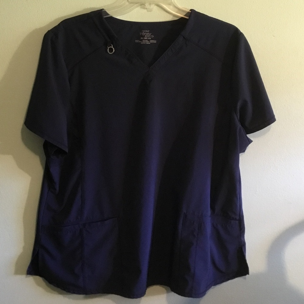 Navy Women's V-Neck Scrub Top - Infinity by Cherokee